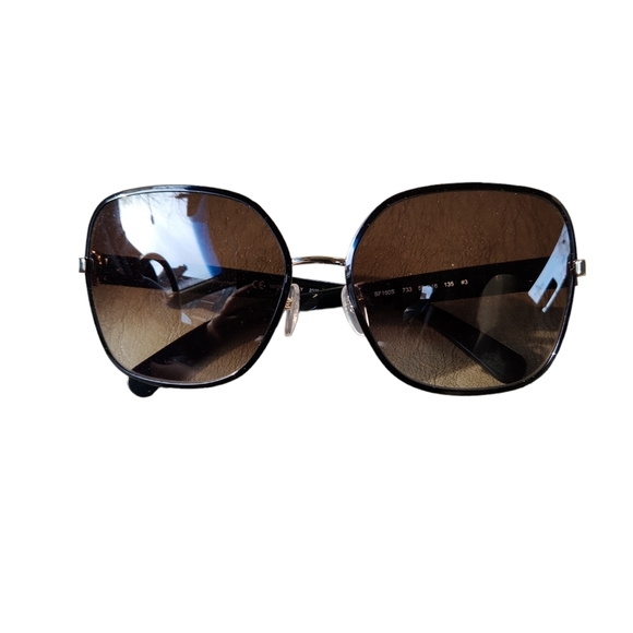 NWT Salvatore Ferragamo Black Light Gold Butterfly Sunglasses main image 4